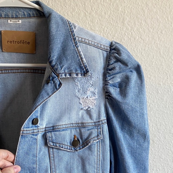 Retrofete Light Blue Jean Jacket - Picture 7 of 13